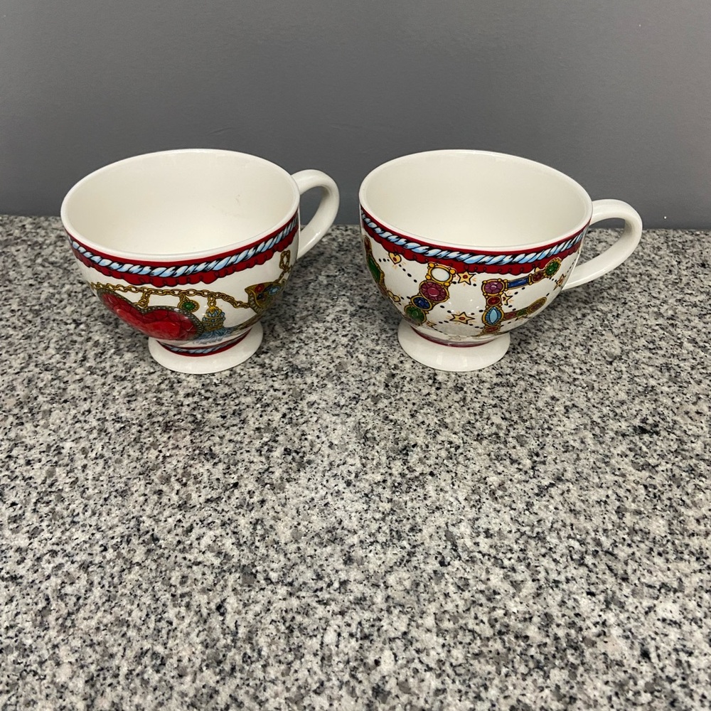 BRIGHTON Set of 2 Tea/Coffee Cups Jewel & Love Limited Edition Christmas 13 oz - Picture 3 of 16
